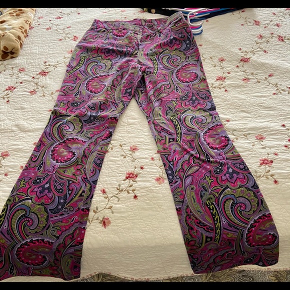 Two piece paisley jacket and pants Size PM - Picture 2 of 4